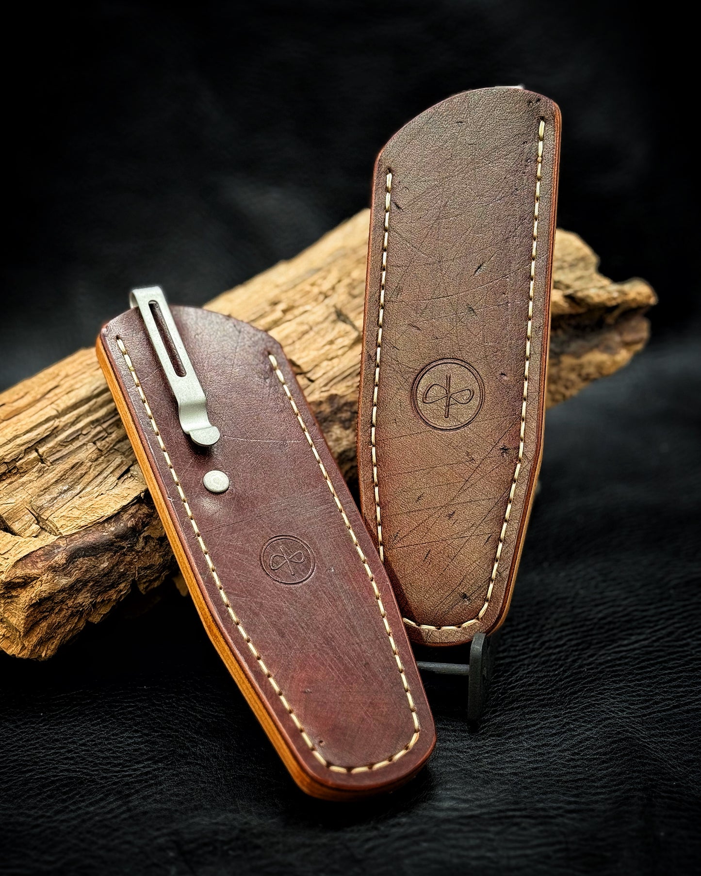 The SlimSheath Premium - Scarface Medium Brown (HAND STITCHING)